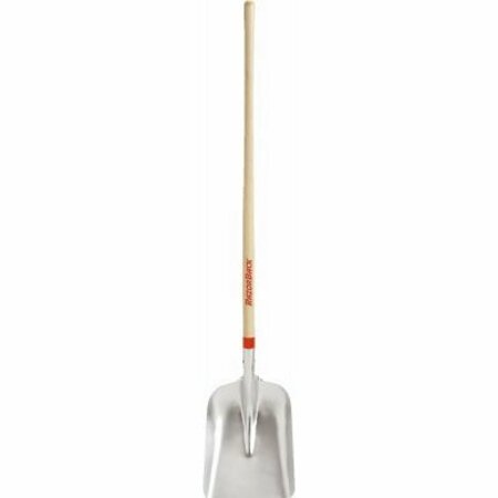 TRUE TEMPER Razor-Back Scoop Shovel, 11 in W Blade, 13-1/2 in L Blade, Aluminum Blade, Hardwood Handle, Long Handle 79806